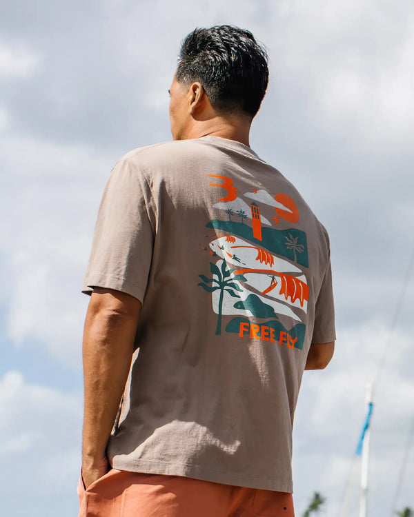 Pūpūkea Relaxed Graphic Tee - Fossil