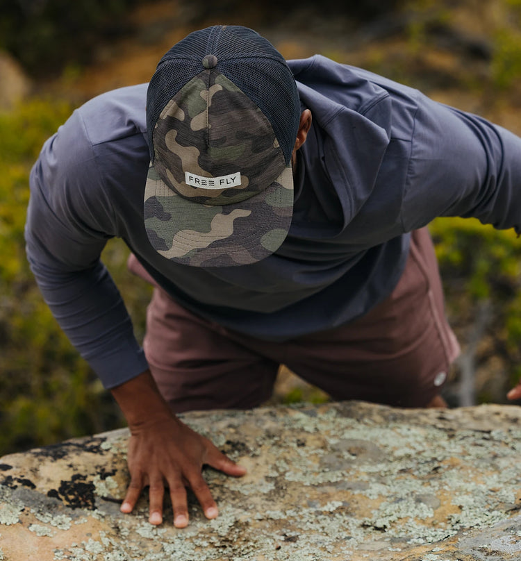 Reverb Packable Trucker Hat - Woodland Camo