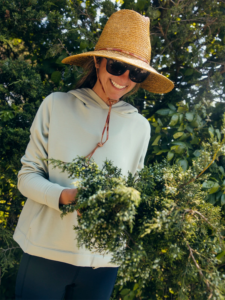 Women's Bamboo Lightweight Fleece Cropped Hoodie - Vintage Camo