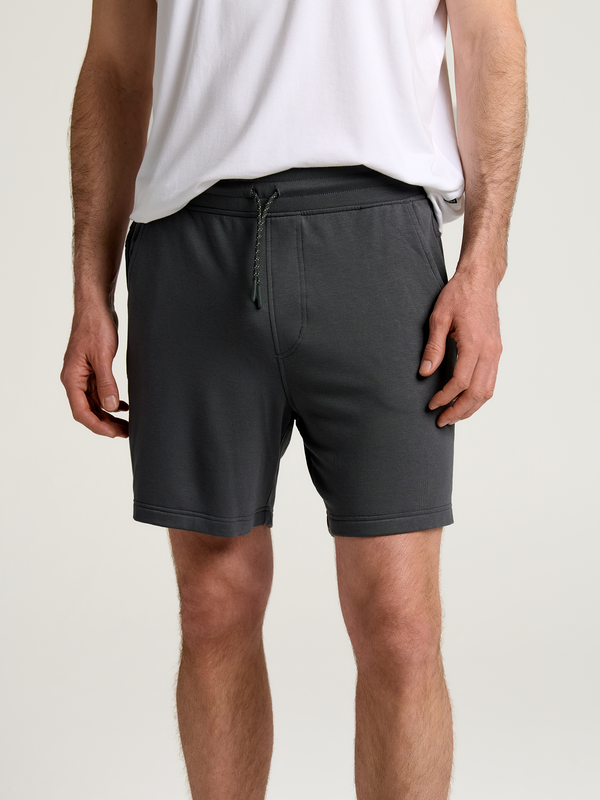 Men's Bamboo Lightweight Fleece Short - Black Sand