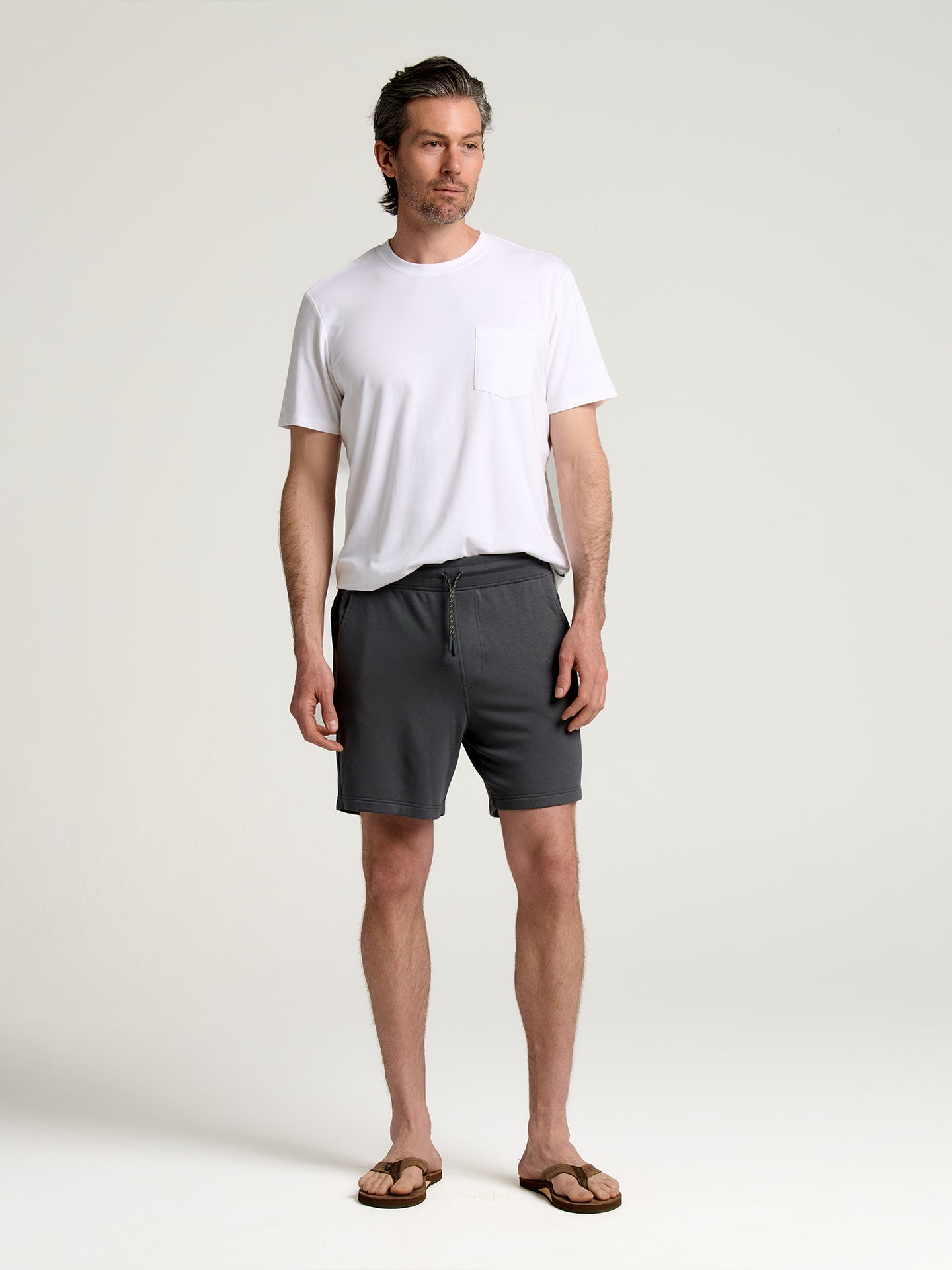 Men's Bamboo Lightweight Fleece Short - Black Sand