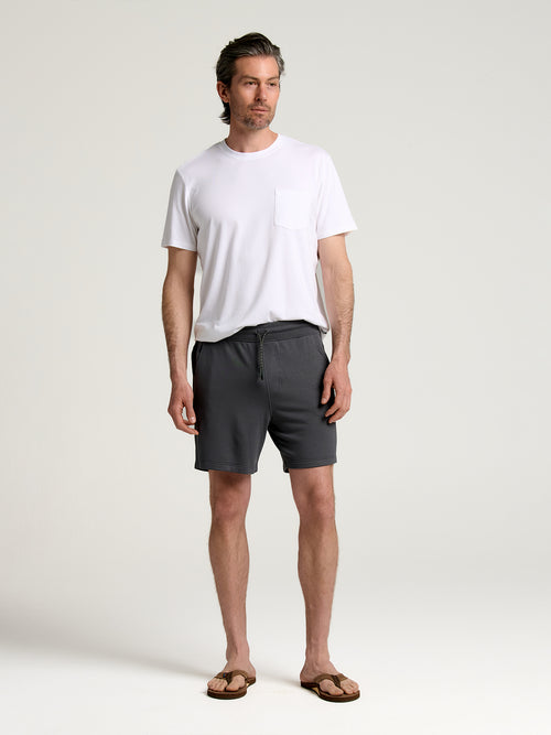 Men's Bamboo Lightweight Fleece Short - Black Sand