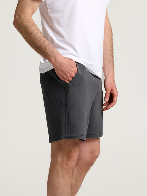 Men's Bamboo Lightweight Fleece Short - Black Sand
