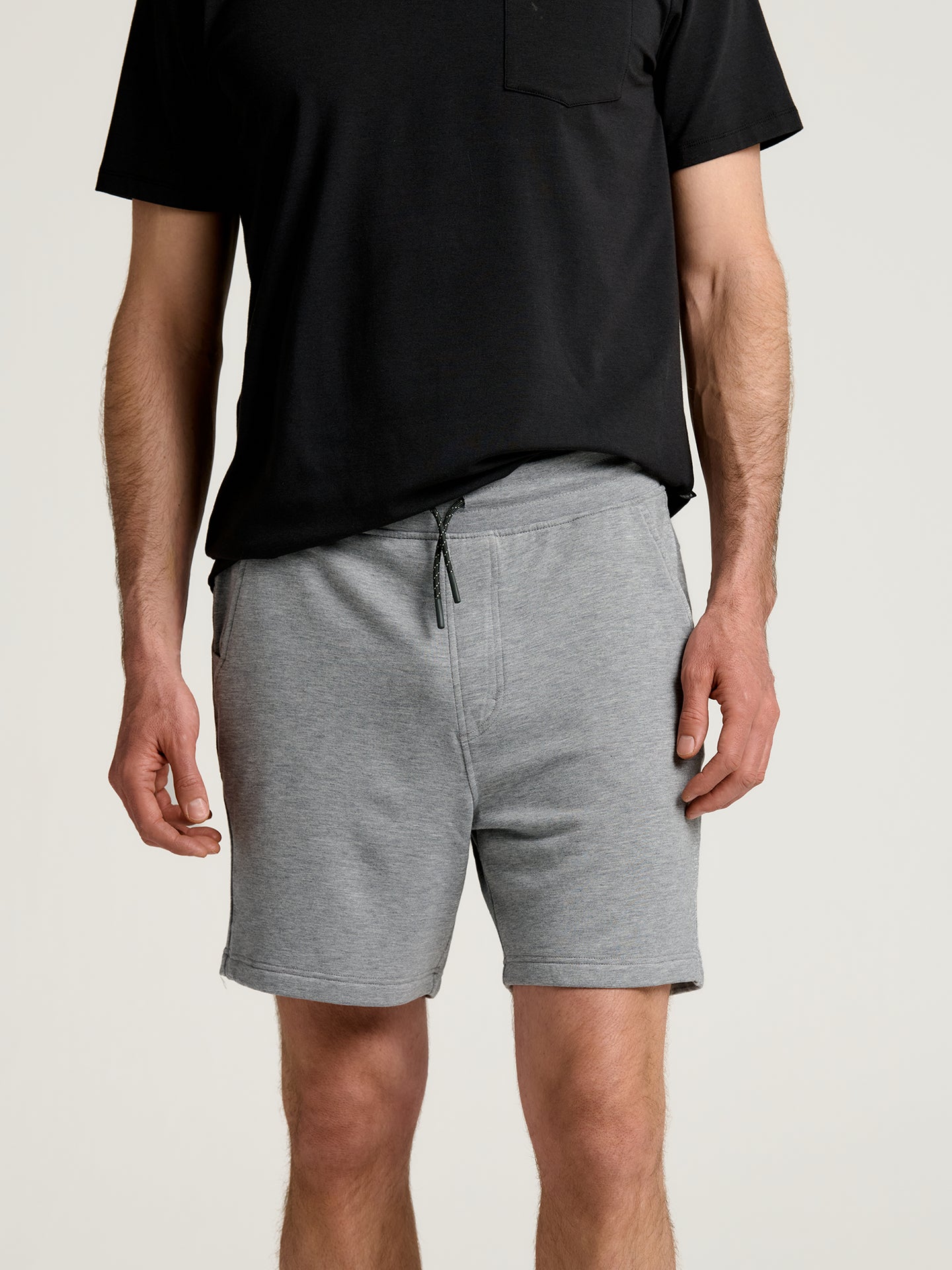 Men's Bamboo Lightweight Fleece Short - Heather Grey
