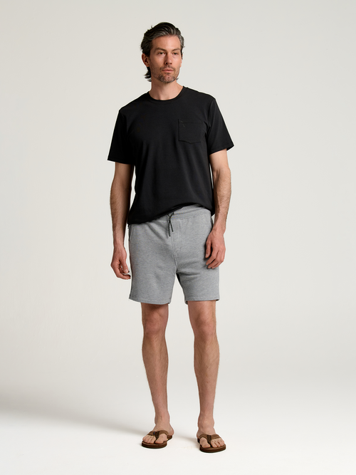 Men's Bamboo Lightweight Fleece Short - Heather Grey