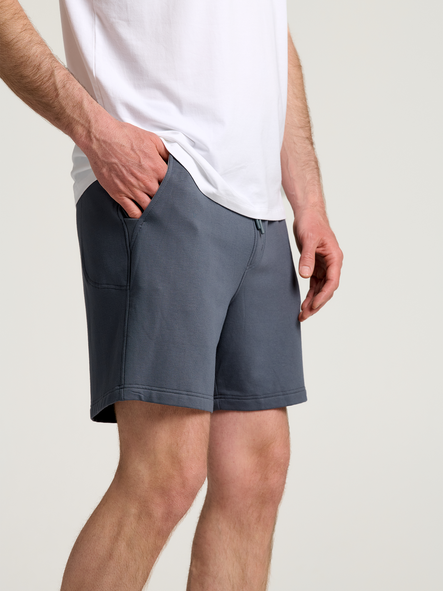 Men's Bamboo Lightweight Fleece Short - Storm Cloud