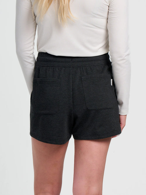 Women's Bamboo Lightweight Fleece Short - Heather Black