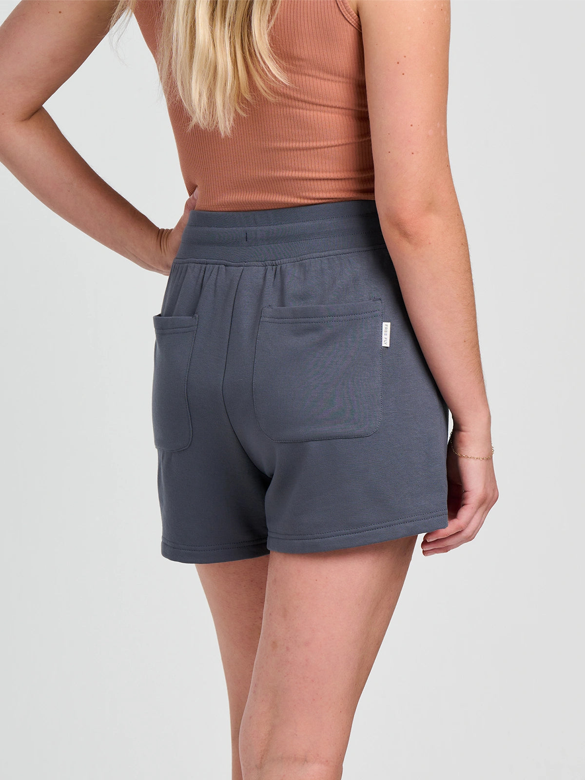 Women's Bamboo Lightweight Fleece Short - Storm Cloud