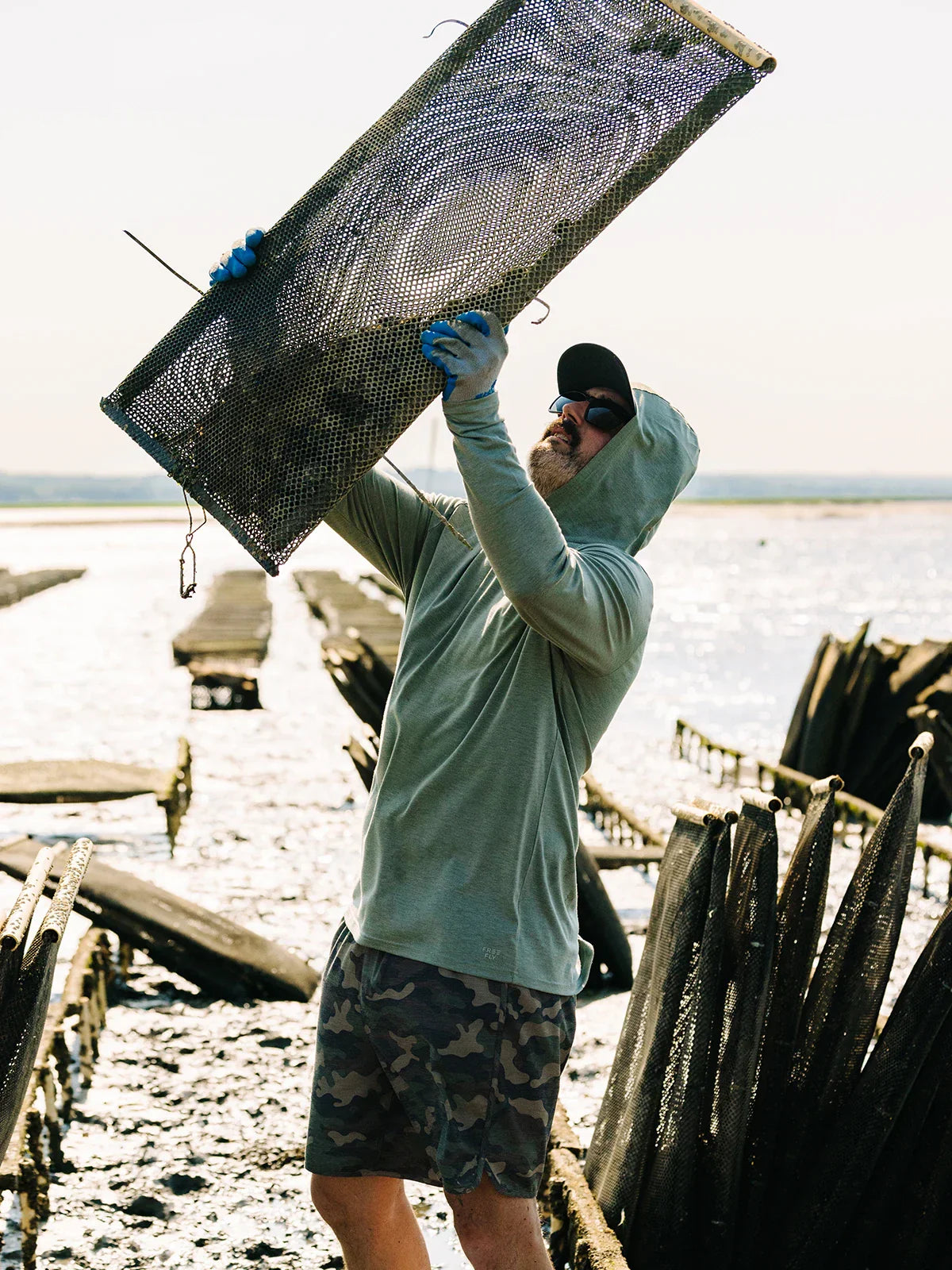 Men's Bamboo Shade Hoodie - Heather Sea Pine