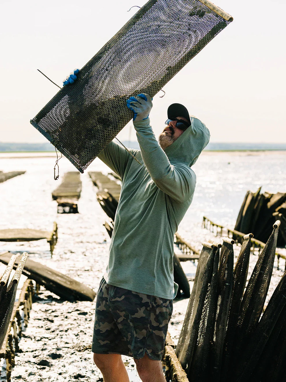 Men's Bamboo Shade Hoodie - Heather Sea Pine