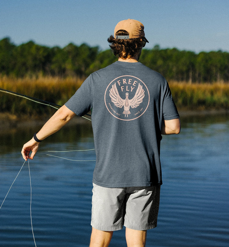 Spoonbill Pocket Tee - Heather Storm Cloud