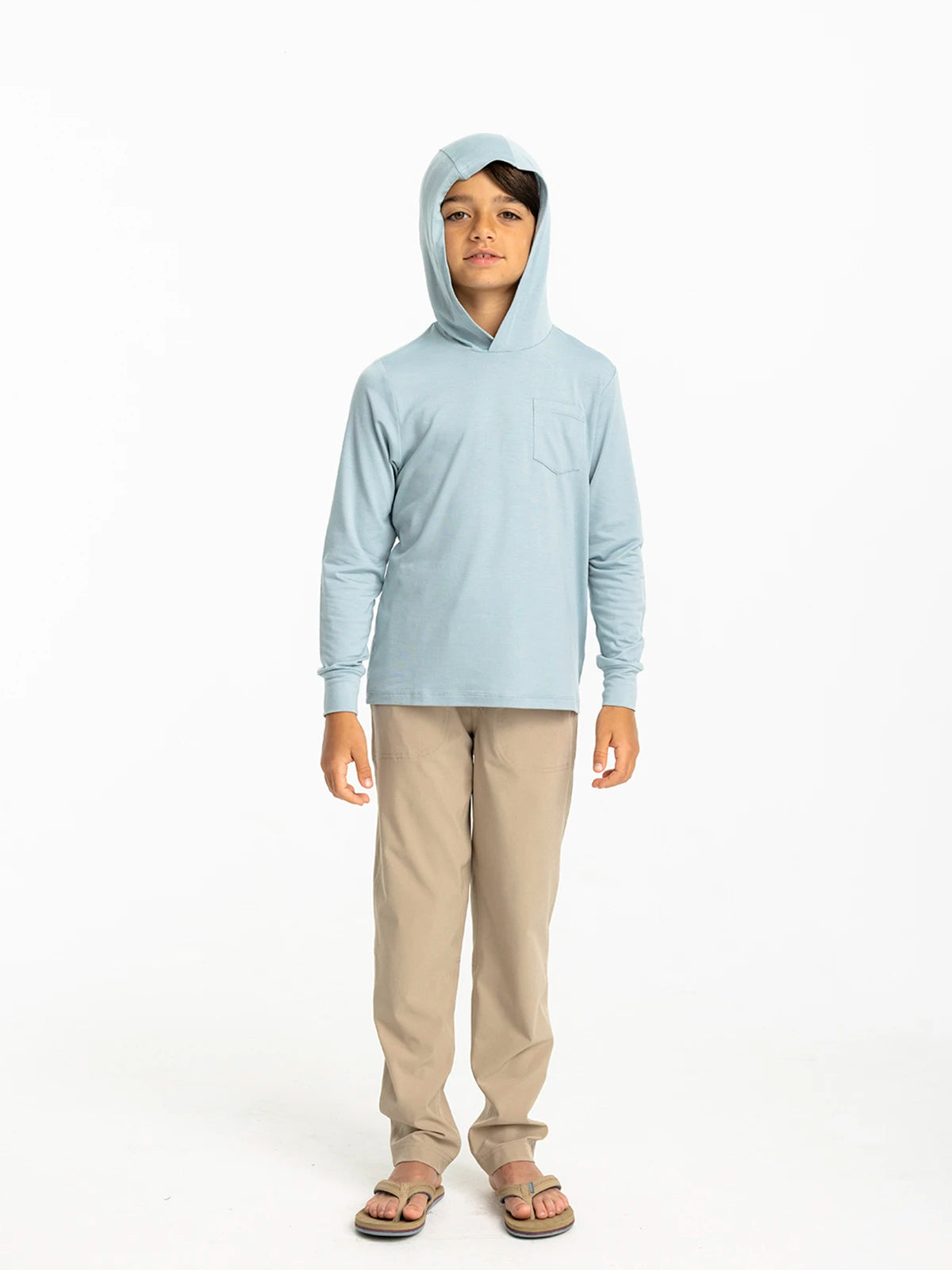 Youth Bamboo Shade Hoodie - Ocean Mist