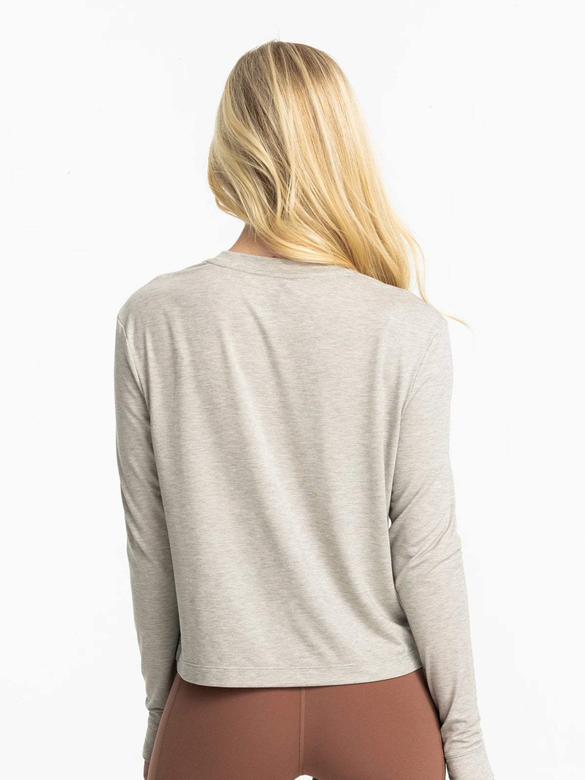 Women's Elevate Long Sleeve - Heather Sandstone