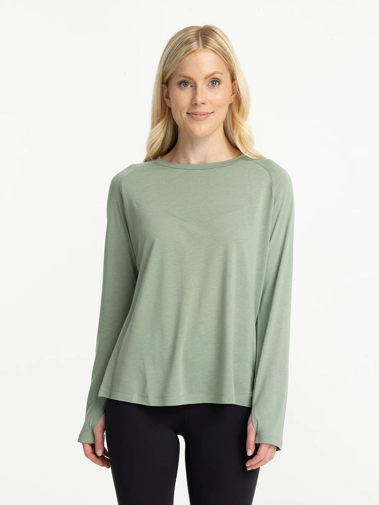 Women's Bamboo Lightweight Long Sleeve II - Palm Green