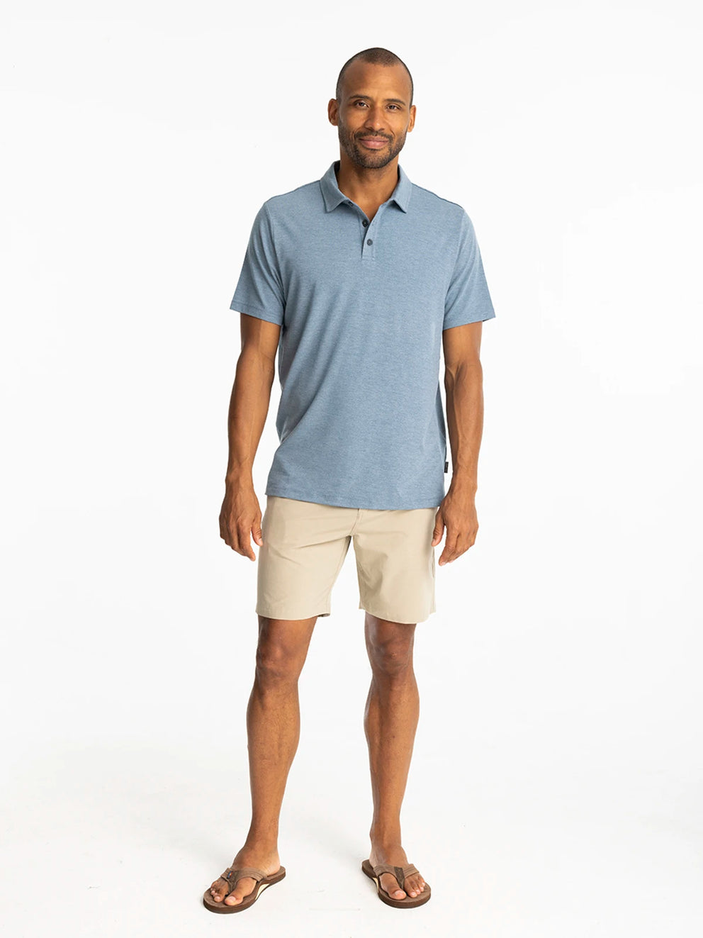 Men's Bamboo Flex Polo II - Heather Deepwater