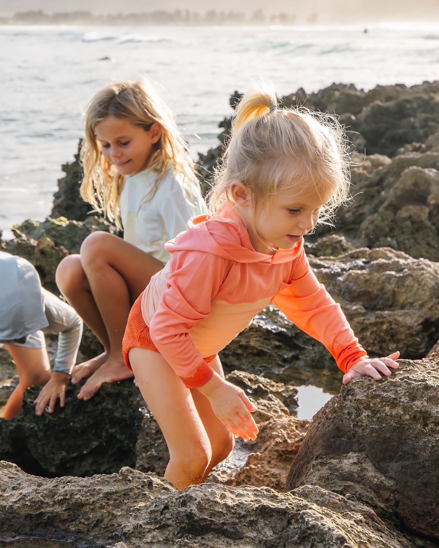 Toddler Colorblock Bamboo Shade Hoodie - True Navy / Blue Fog