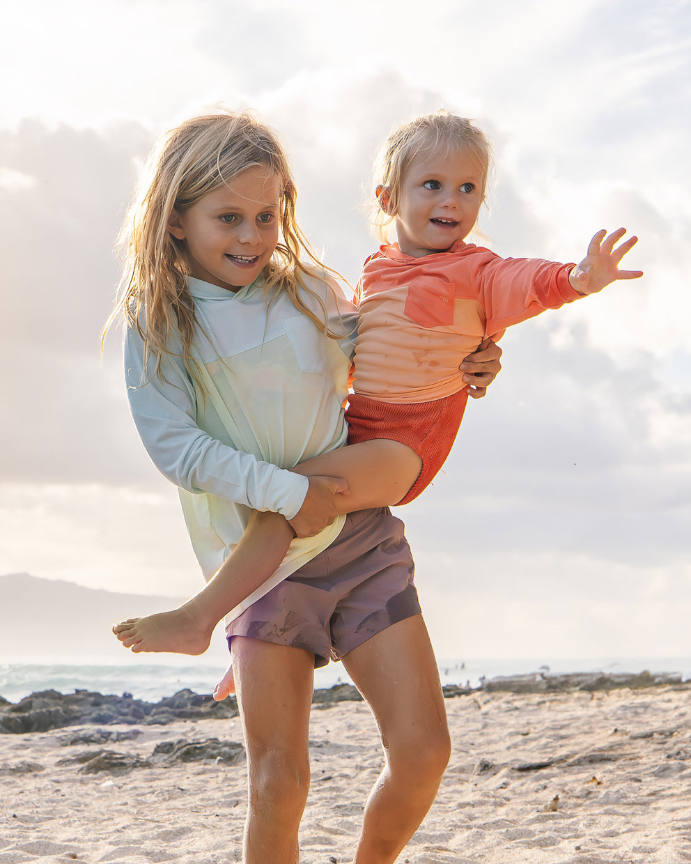 Toddler Colorblock Bamboo Shade Hoodie - True Navy / Blue Fog