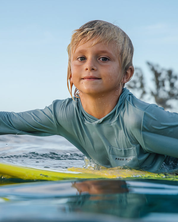 Toddler Bamboo Shade Graphic Hoodie - Dive Bomb Ocean Mist