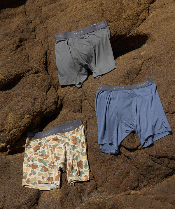 Men's Bamboo Motion Boxer Brief - Vintage Camo