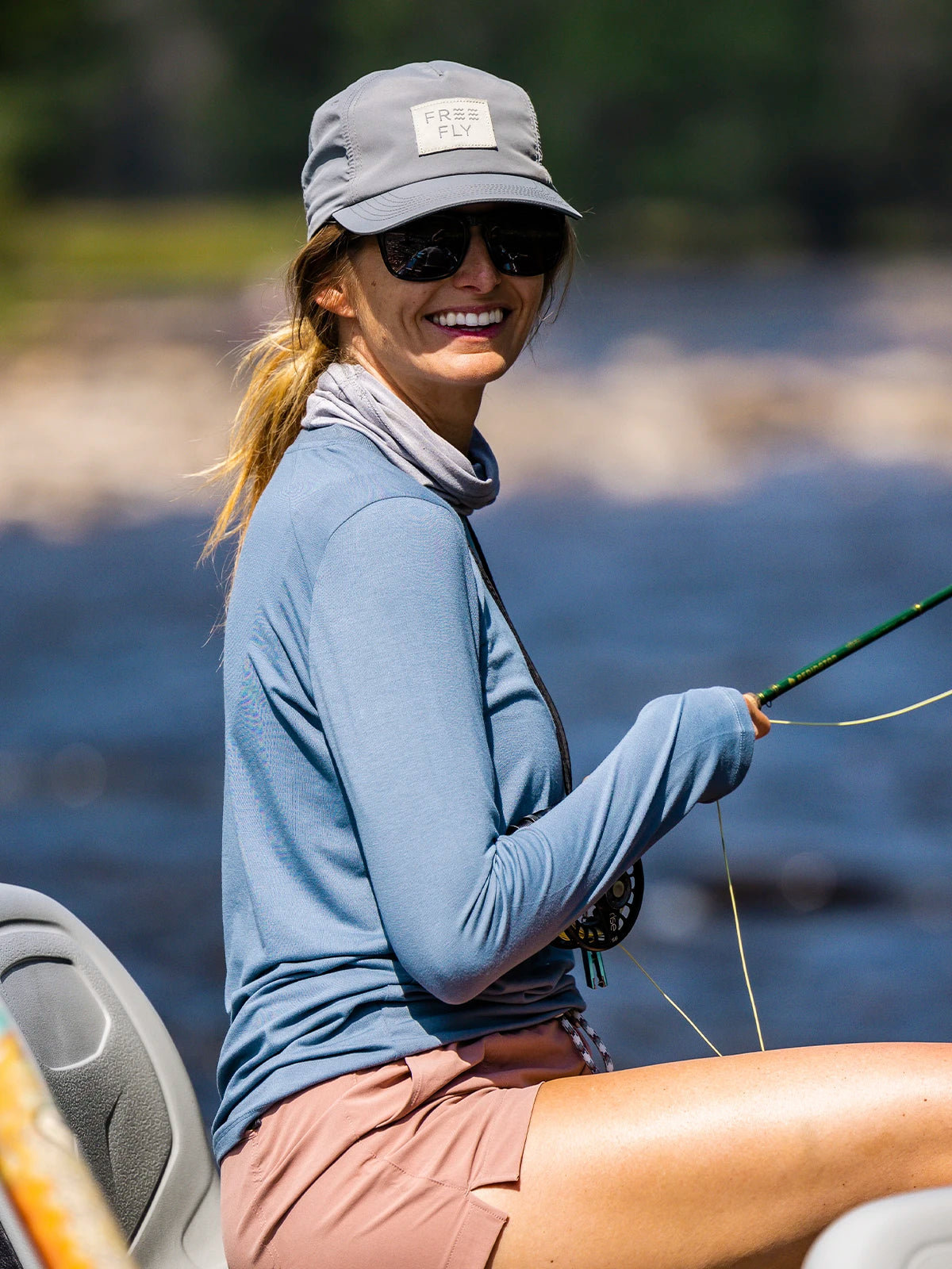 Women's Bamboo Shade Long Sleeve II - Ocean Mist