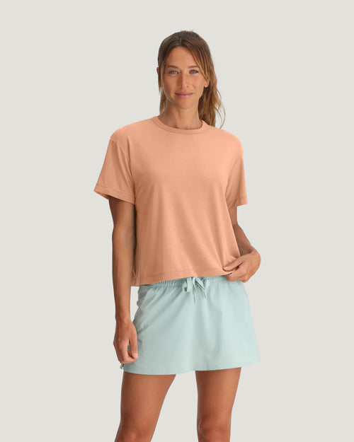 Women's Elevate Lightweight Tee - Light Coral