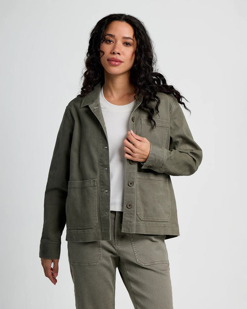 Women's Folly Twill Chore Coat - Smokey Olive