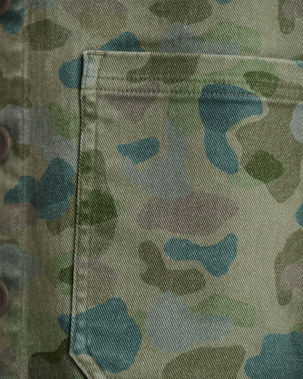 Women's Folly Twill Chore Coat - Watercolor Camo Oil Green