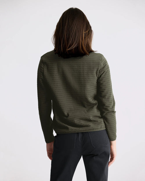 Women's Gridback Fleece Jacket - Dark Forest