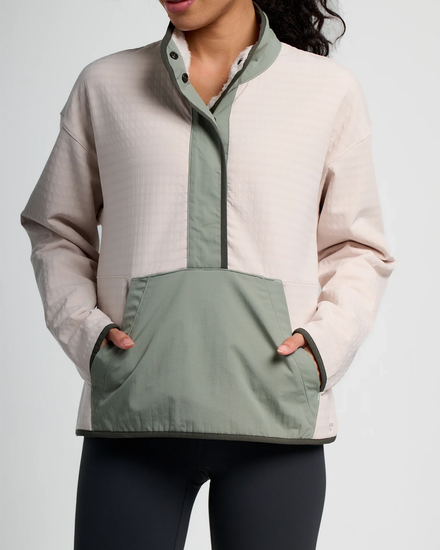 Women's Gridback Fleece Snap Pullover - Forest