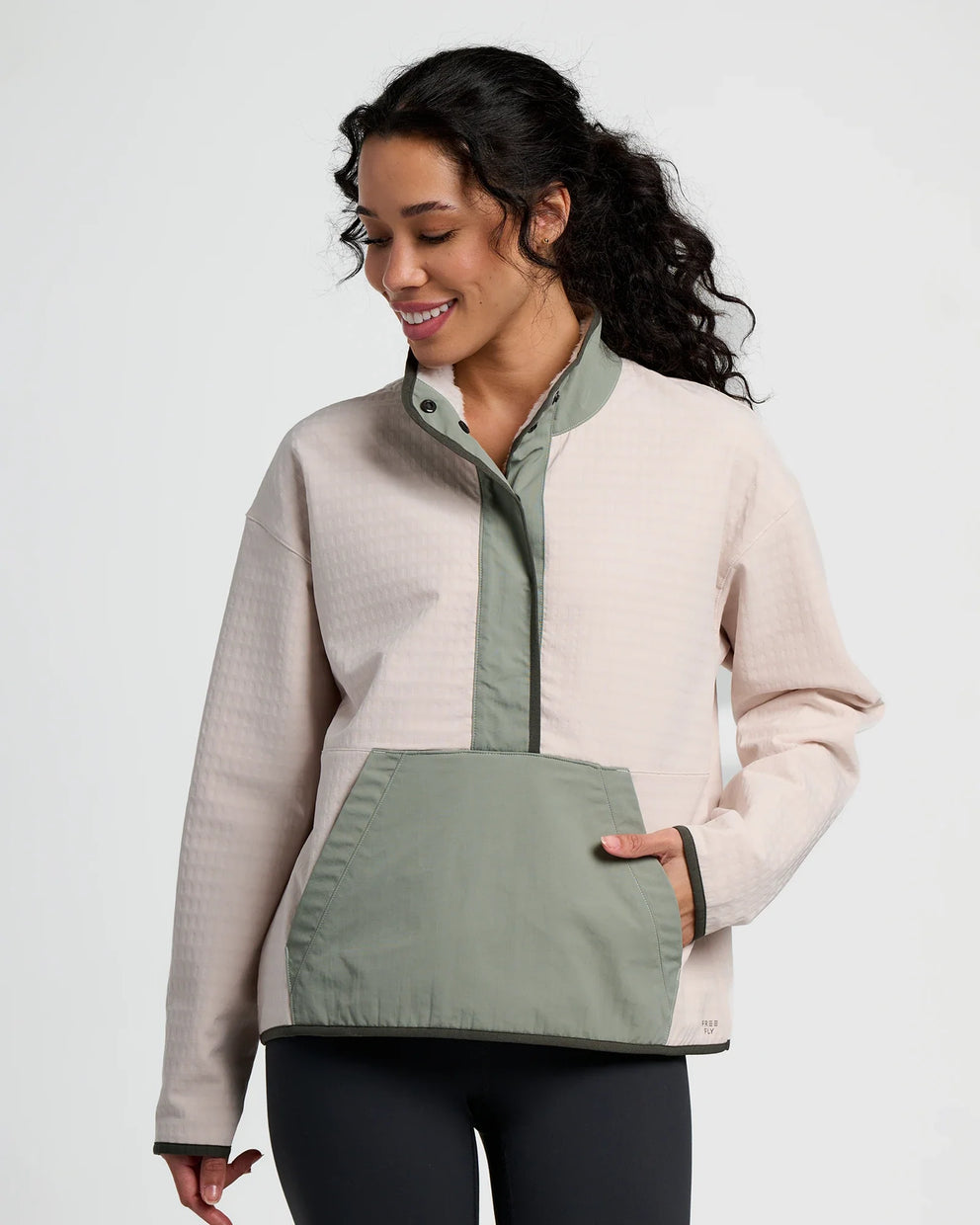 Women's Gridback Fleece Snap Pullover - Forest