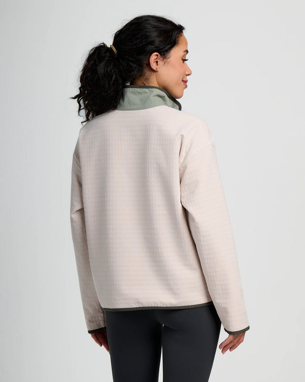 Women's Gridback Fleece Snap Pullover - Forest