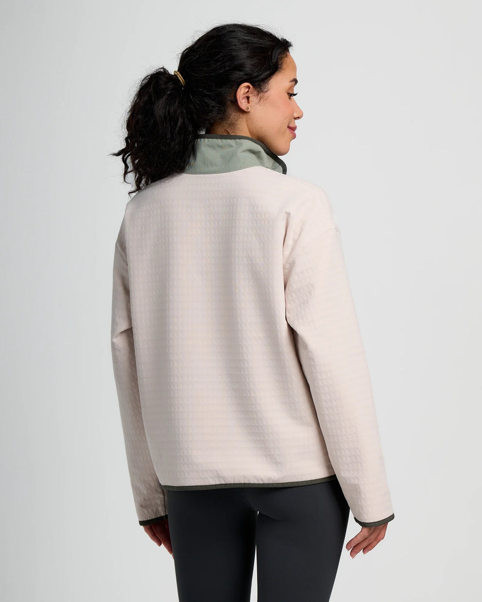 Women's Gridback Fleece Snap Pullover - Forest