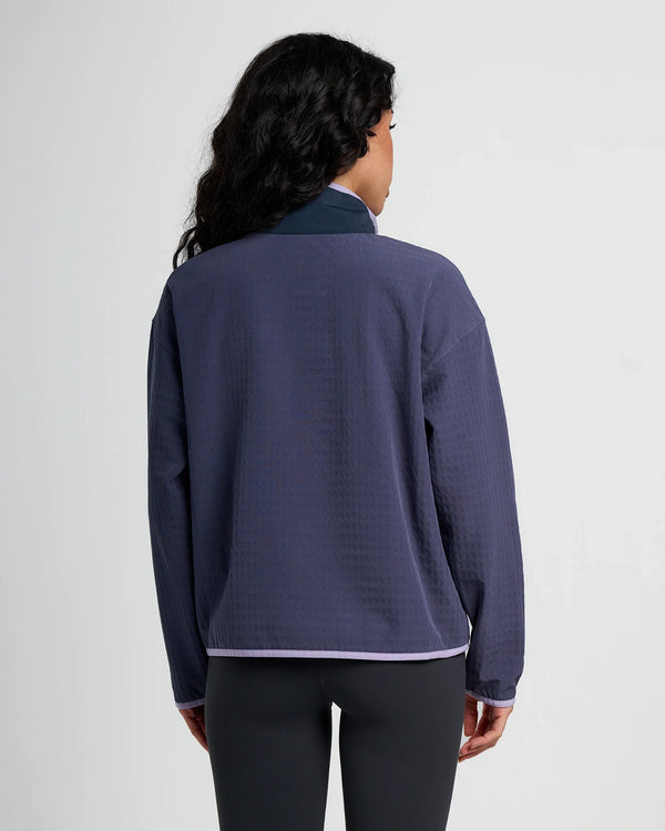 Women's Gridback Fleece Snap Pullover - Dusk
