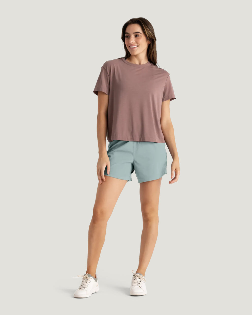 Women's Bamboo-Lined Active Breeze Short – 5" - Ocean Mist