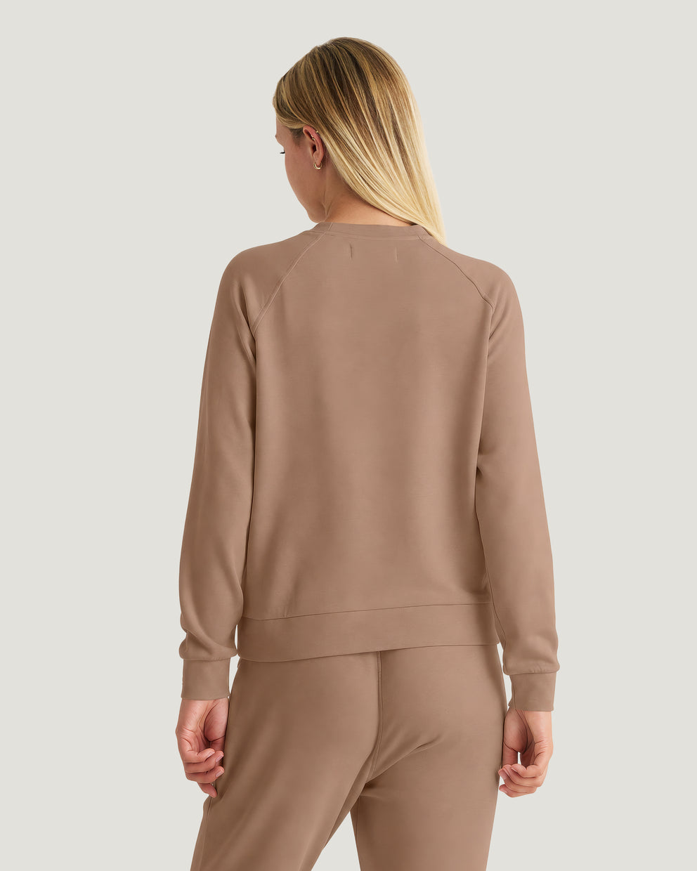 Women's Bamboo Lightweight Fleece Crew - Fossil