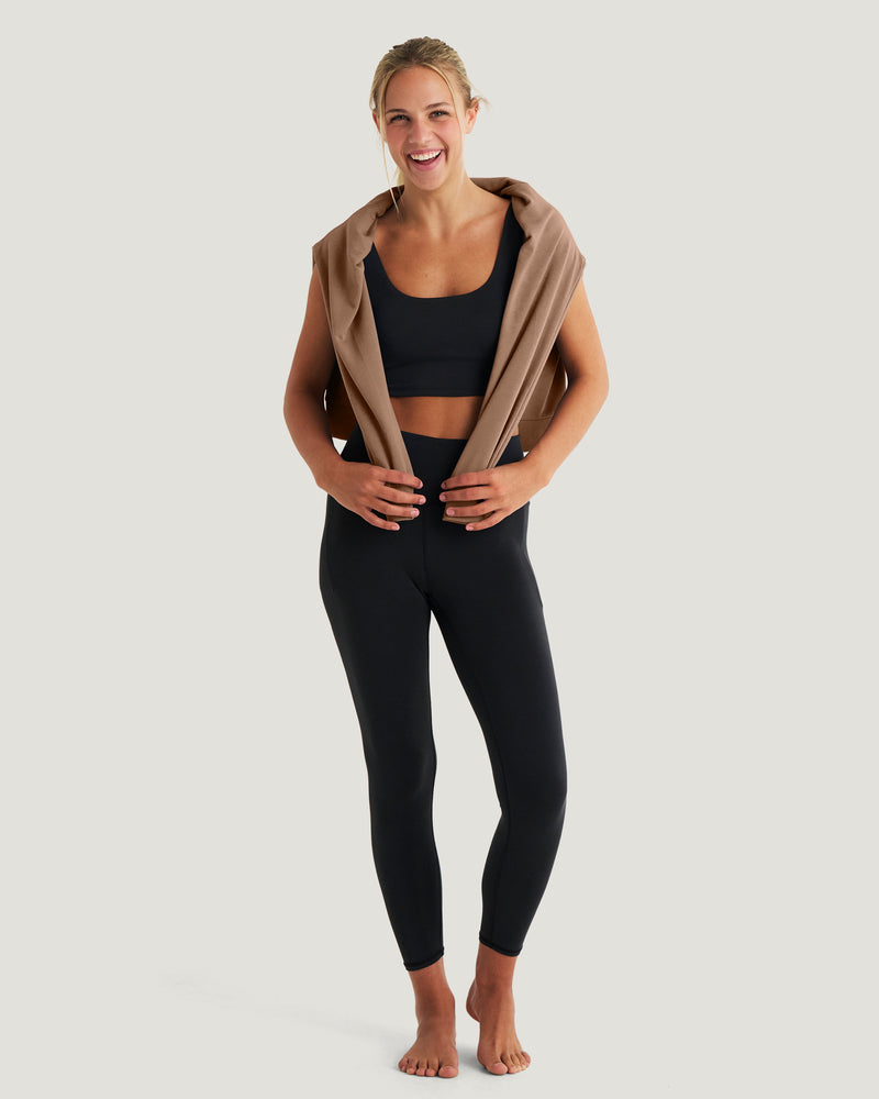 Women's Bamboo Lightweight Fleece Crew - Fossil