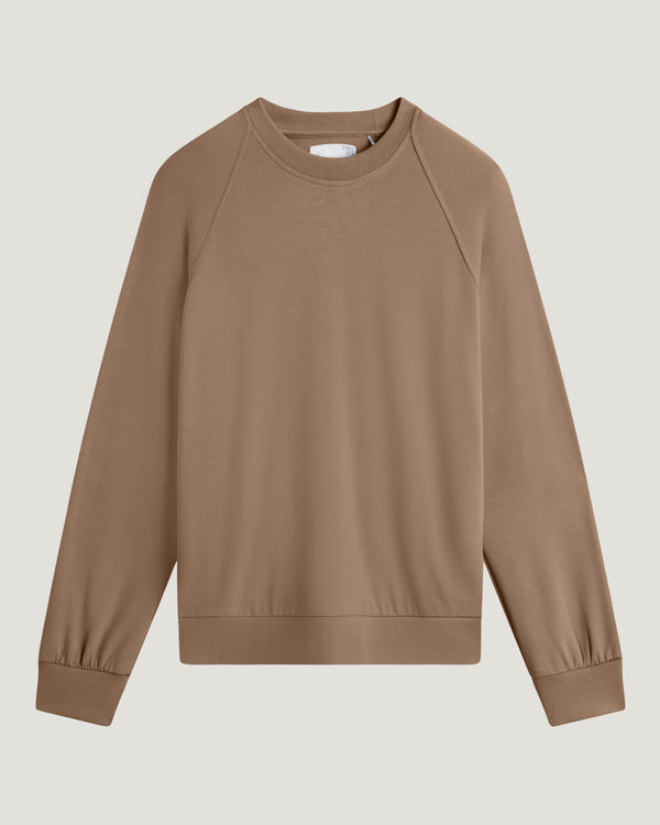 Women's Bamboo Lightweight Fleece Crew - Fossil