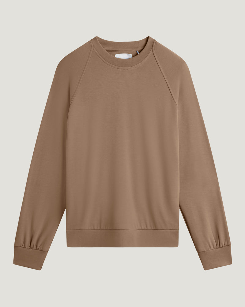 Women's Bamboo Lightweight Fleece Crew - Fossil