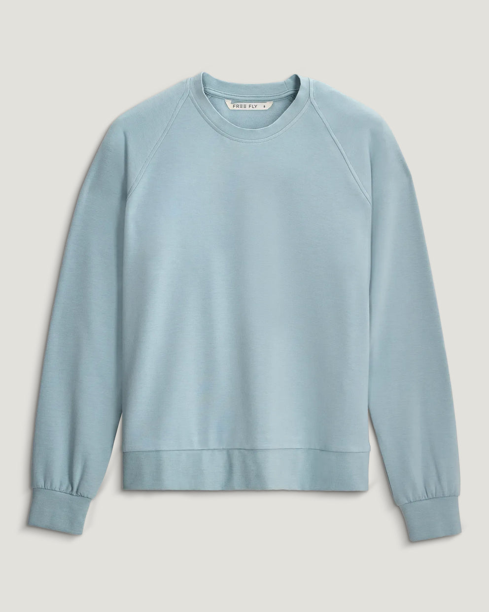 Women's Bamboo Lightweight Fleece Crew - Ocean Mist