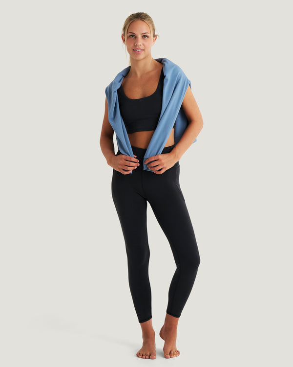 Women's Bamboo Lightweight Fleece Crew - Windward Blue