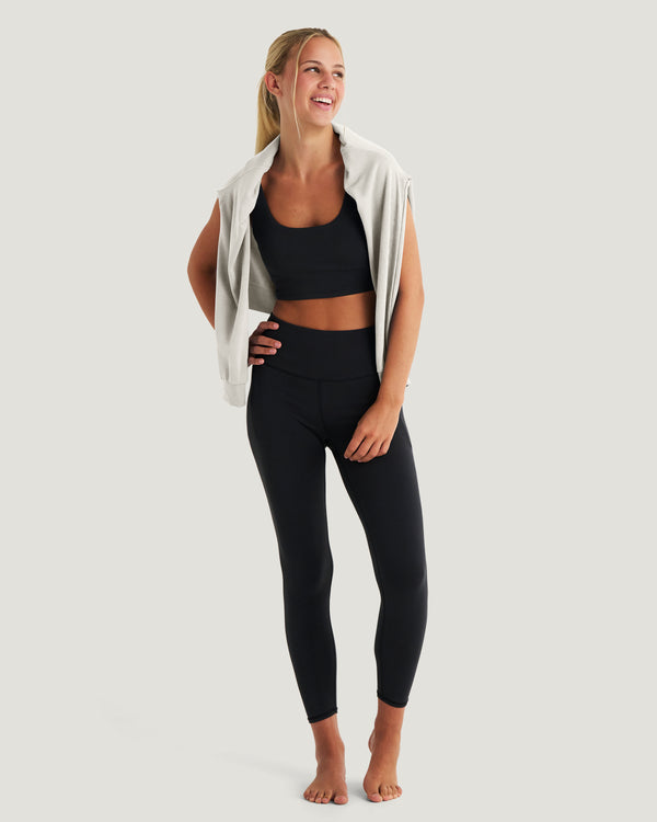 Women's Bamboo Lightweight Fleece Crew - Off White Heather