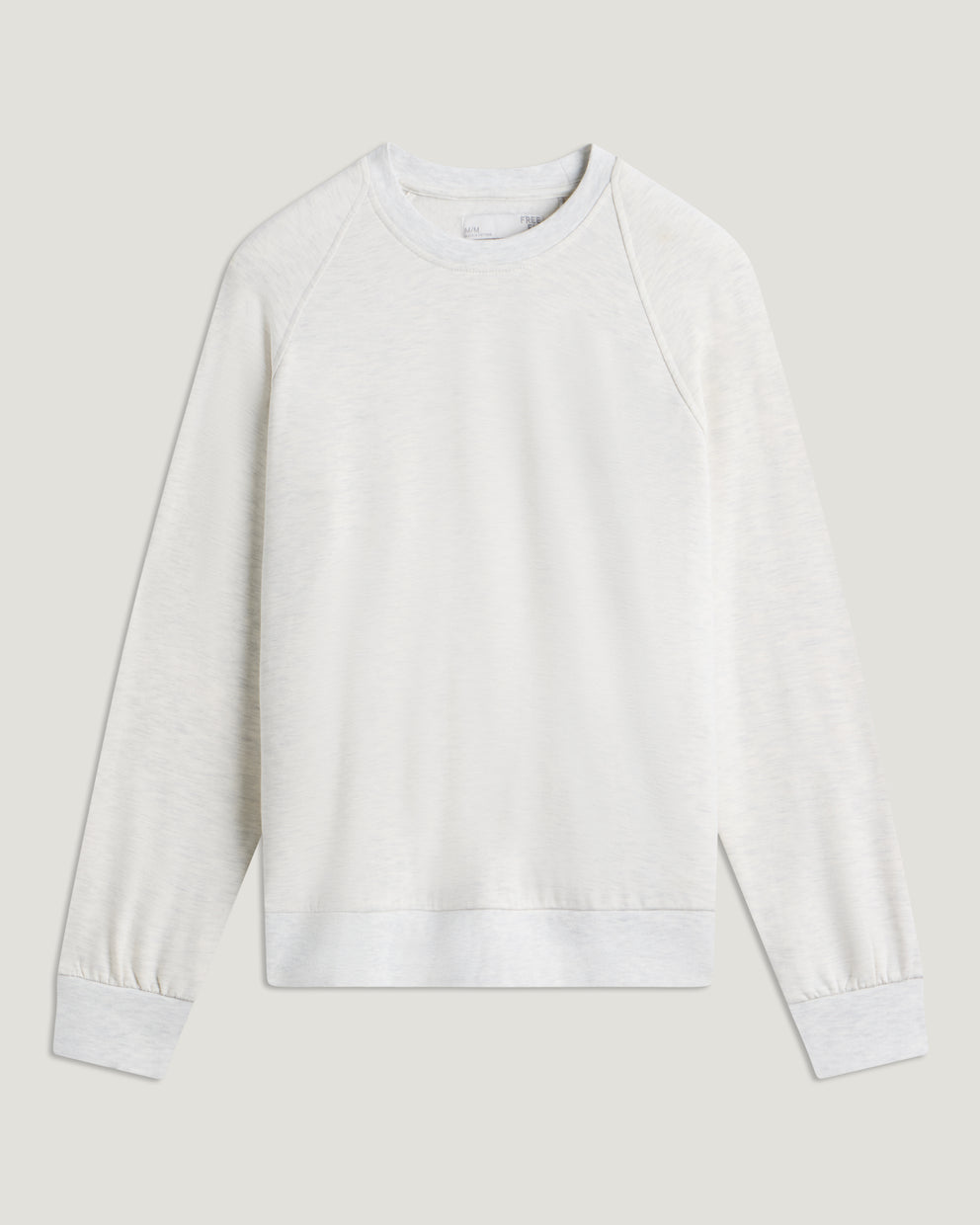 Women's Bamboo Lightweight Fleece Crew - Off White Heather