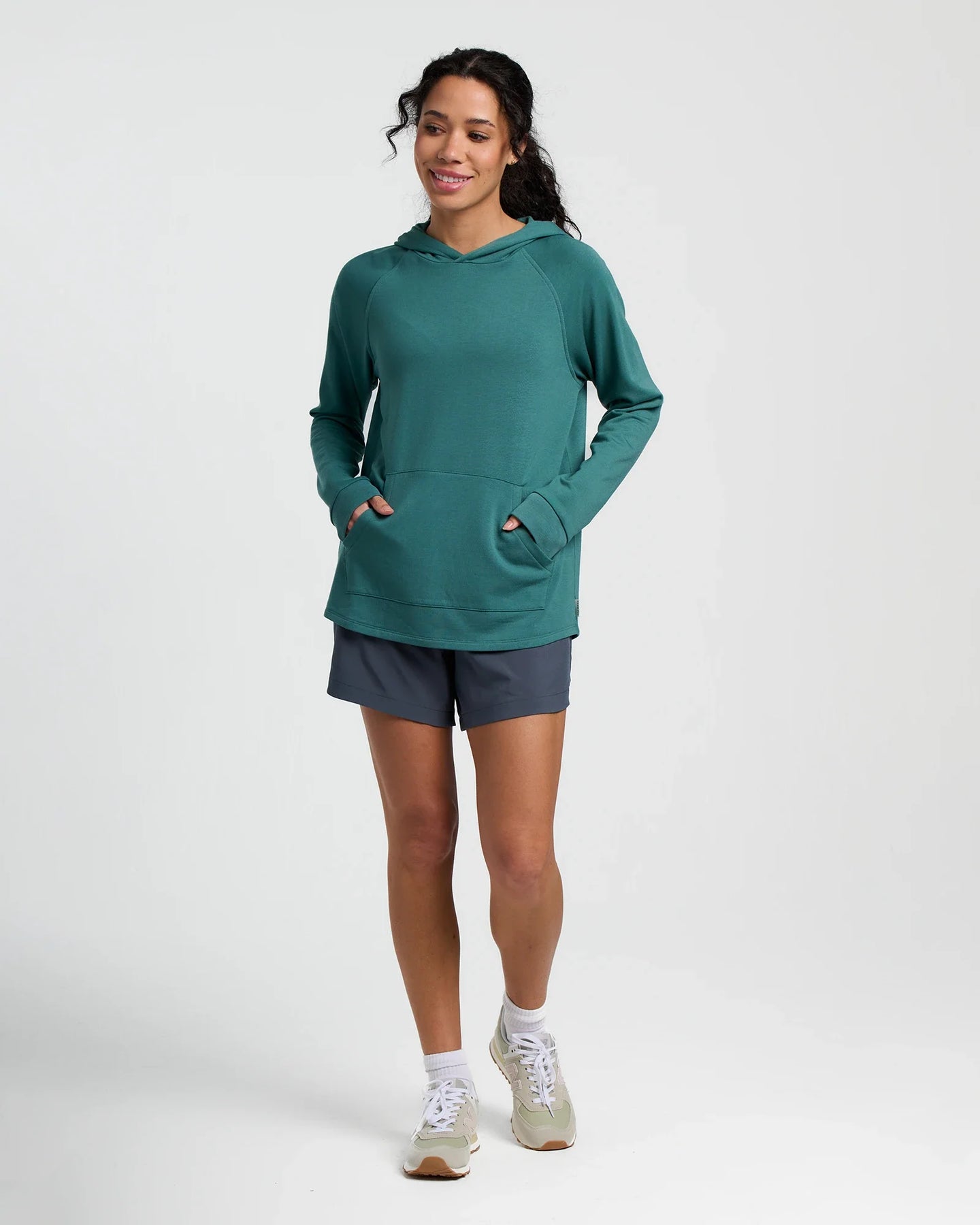 Women's Bamboo Lightweight Fleece Hoodie - Sea Pine
