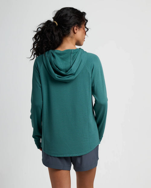 Women's Bamboo Lightweight Fleece Hoodie - Sea Pine