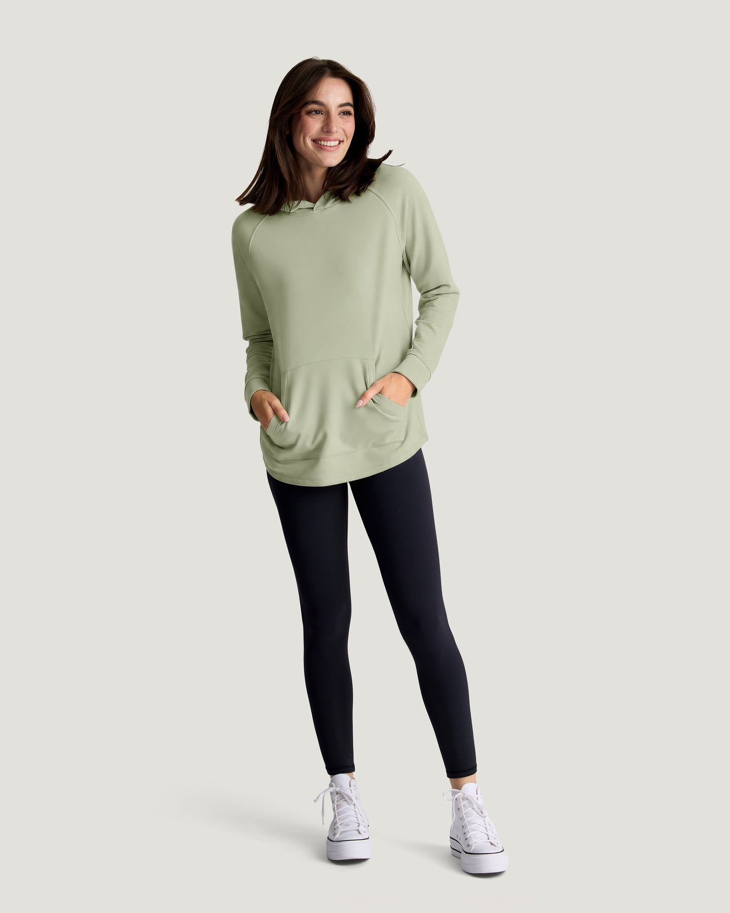 Women's Bamboo Lightweight Fleece Hoodie - Tea
