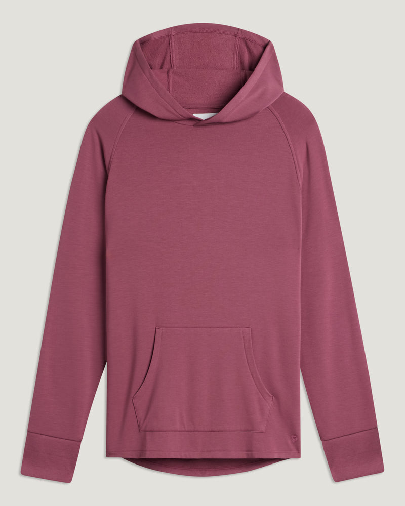 Women's Bamboo Lightweight Fleece Hoodie - Plum
