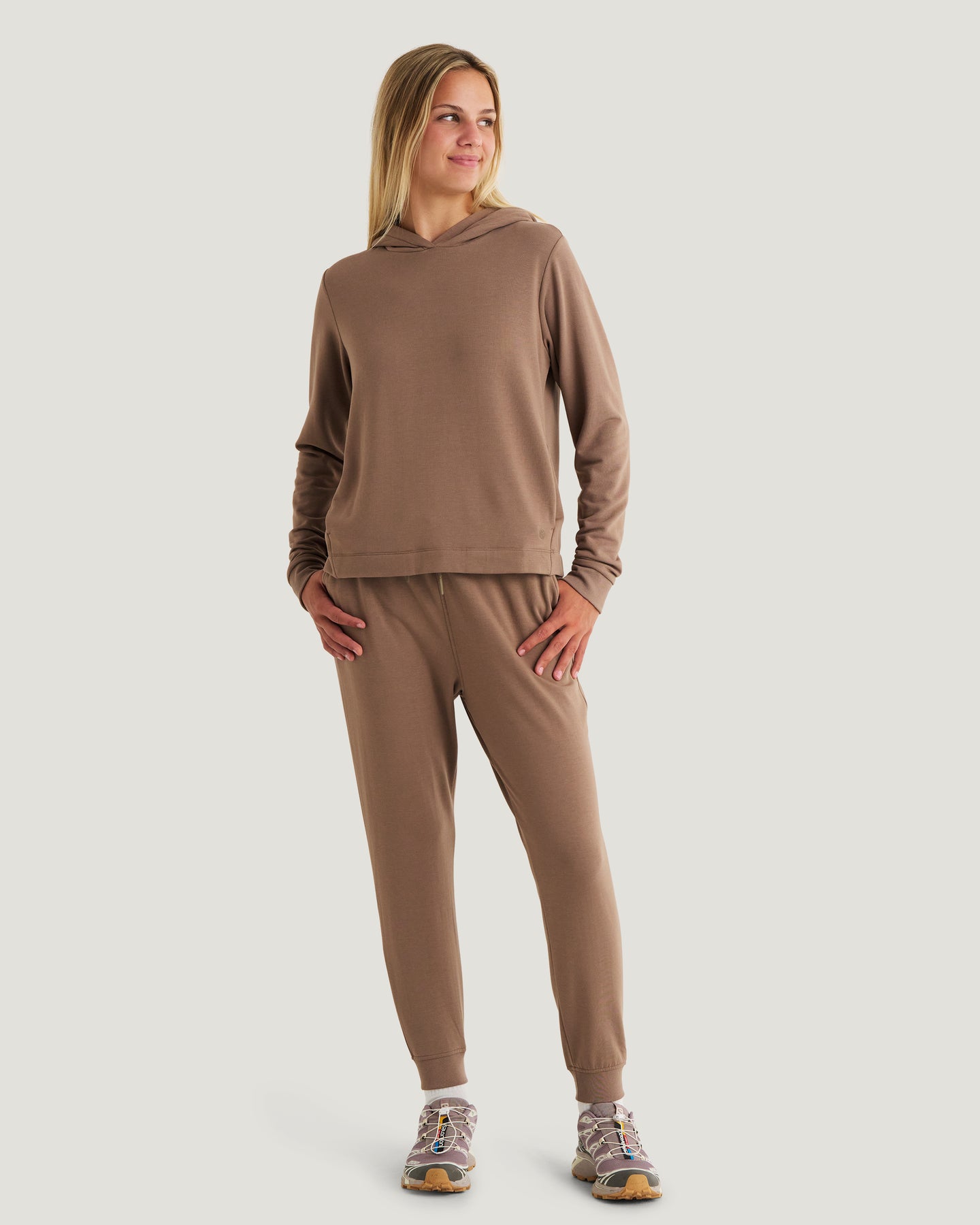 Women's Bamboo Lightweight Fleece Jogger - Fossil