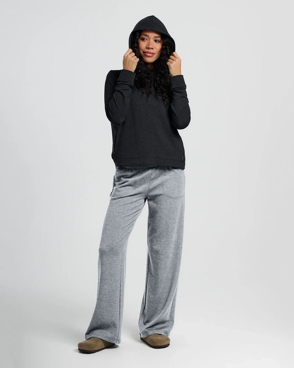Women's Bamboo Lightweight Fleece Wide Leg Pant - Light Heather Grey
