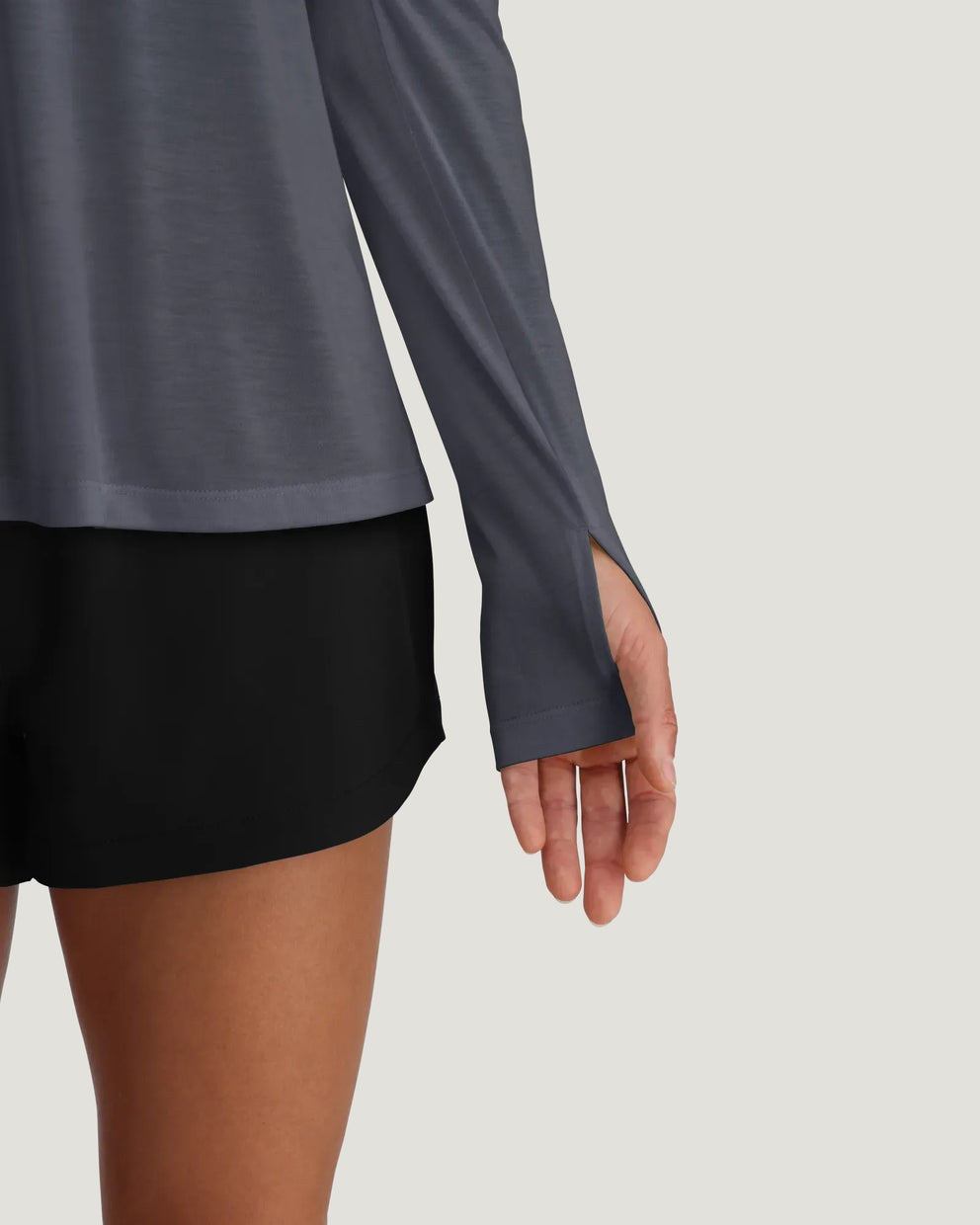 Women's Bamboo Lightweight Hoodie II - Storm Cloud