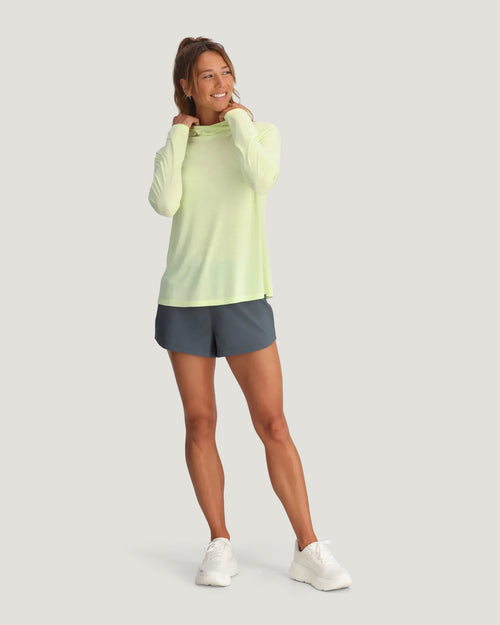 Women's Bamboo Lightweight Hoodie II - Lime